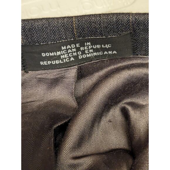 Stafford Suit Jacket Mens 48R Wool Blazer Gray Pinstripe Sport Coat Two Button - Picture 12 of 13